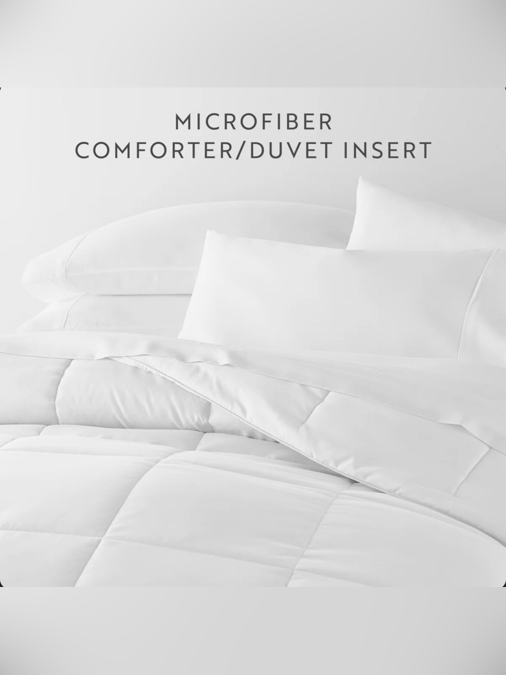 The Twittery Co. Nlasa All Season Down Alternative White Comforter/Duvet Insert